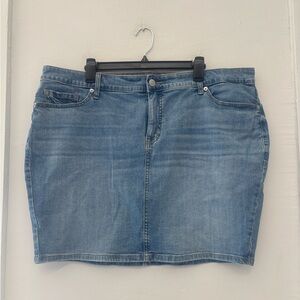 Torrid Light Blue Denim Mini Skirt